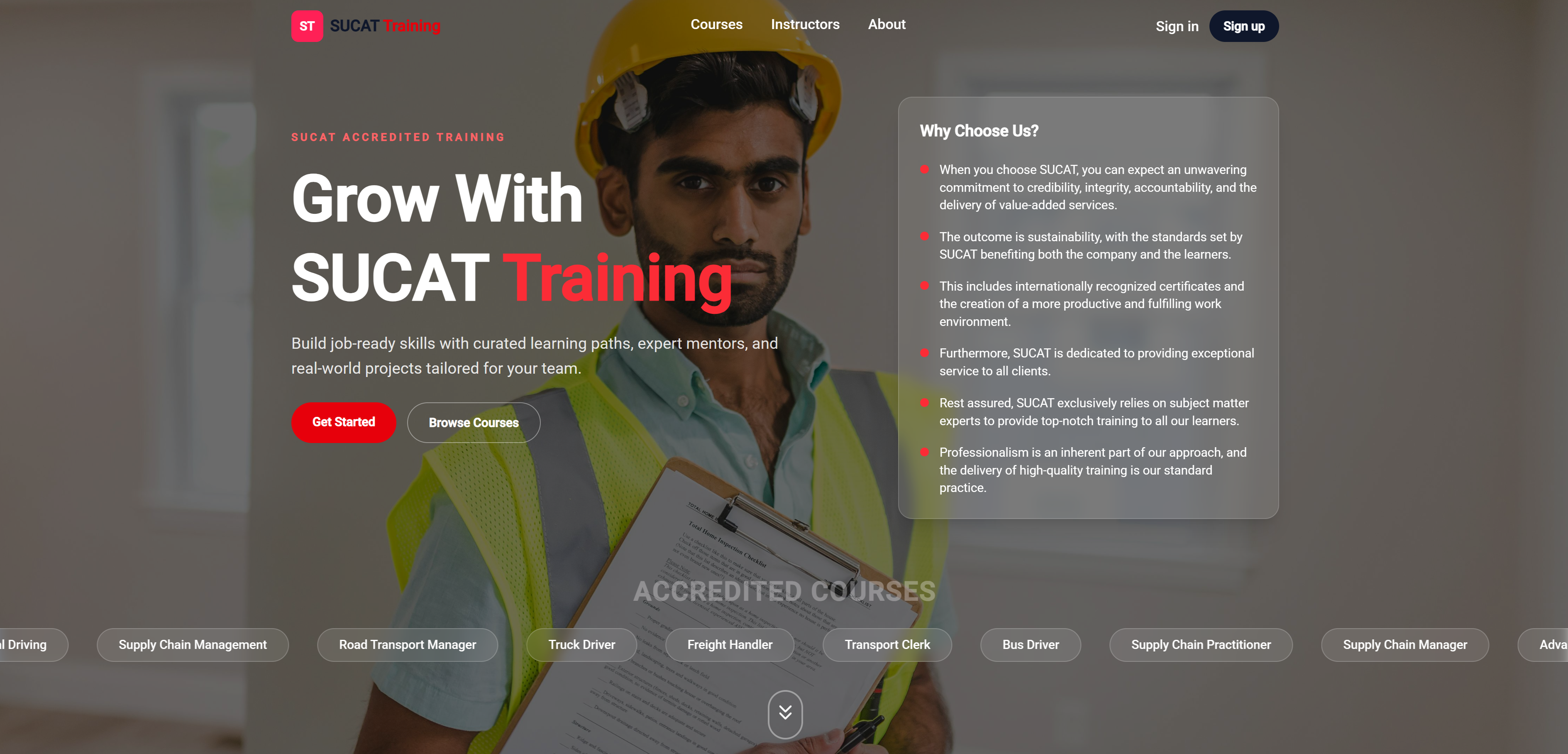 SUCAT Training Platform preview